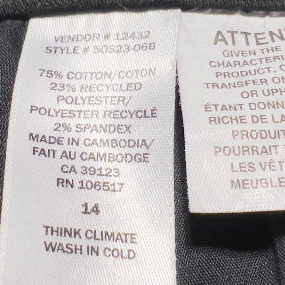 NORTHERN REFLECTIONS High-Rise Black Pants Bold Edgy Trendy Size 14 - Picture 8 of 11